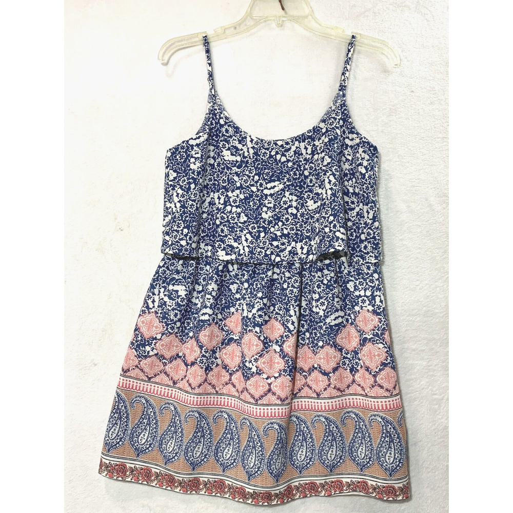 Abercrombie & Fitch Dress Sz XS Mini Floral Paisley Adjustable Spaghetti Straps